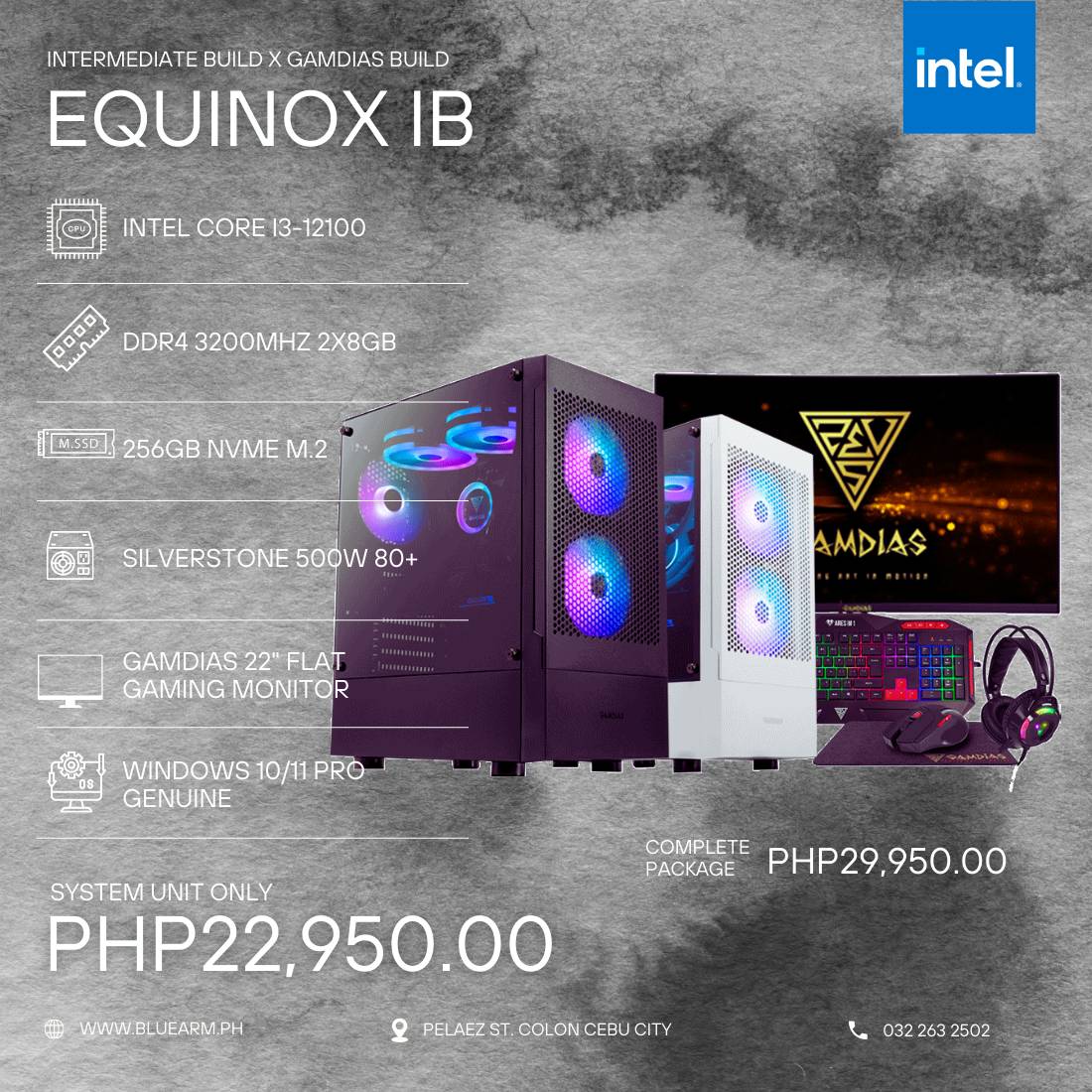 INTEL CORE I3 - 12100 INTERMEDIATE BUILD - EQUINOX INTEL CORE I3 - 12100 INTERMEDIATE BUILD - EQUINOX